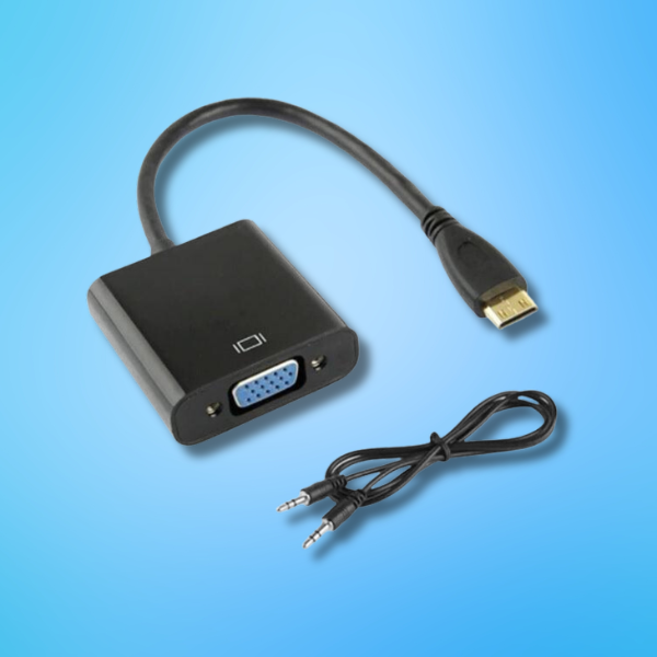 20cm Mini HDMI to VGA Adapter Cable